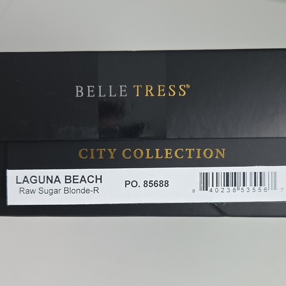 Belle Tress Laguna Beach Raw Sugar Blonde Wig Heat Friendly Medium Length Wavy - Picture 11 of 12